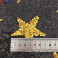 Brand New Gold Double color Star Sequin Fabric